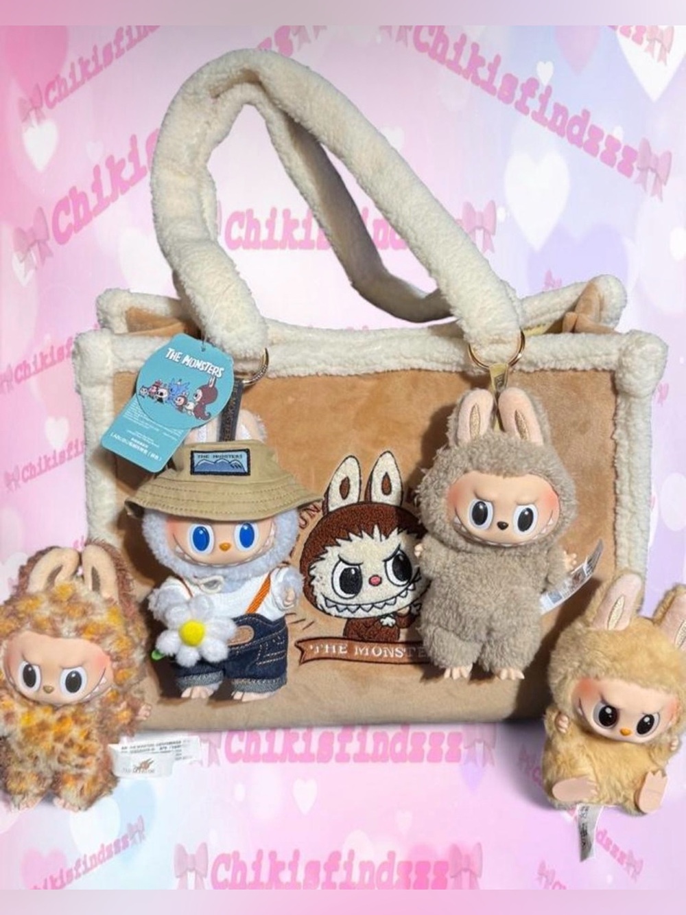 Pop Mart Labubu Shearling Large Tote Bag